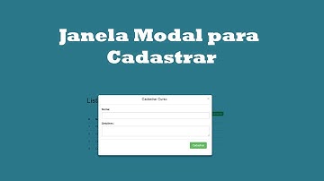 Como criar Formulário para Cadastrar Produto em Janela Modal