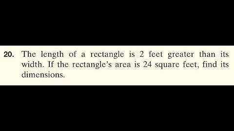 The length of a rectangle is 2 feet greater than its width.