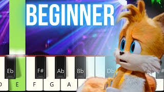 Sonic the hedgehog 2 Dance Battle - Uptown Funk Beginner Piano tutorial (Slow & Easy) screenshot 1