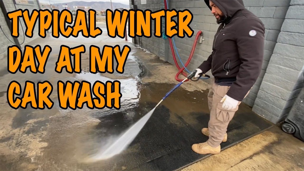 A Typical Winters Day running a Car Wash