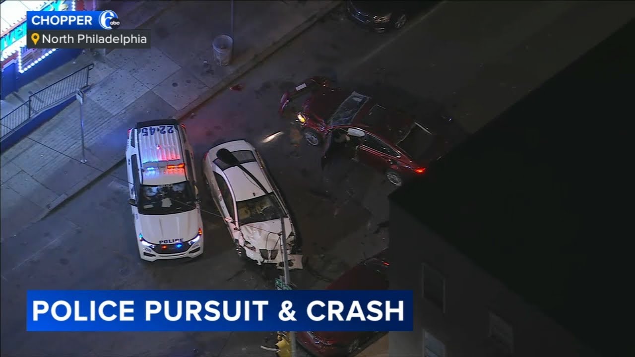 Philadelphia police pursuit ends with multi-vehicle crash, 1 person in ...