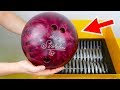 WHAT HAPPENS IF YOU DROP BOWLING BALL INTO THE SHREDDING MACHINE?