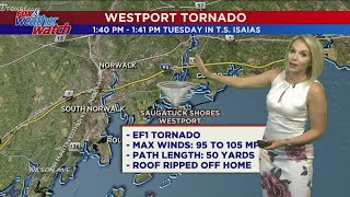 Tornado touch-down: NWS confirms twister in Westport on Tuesday