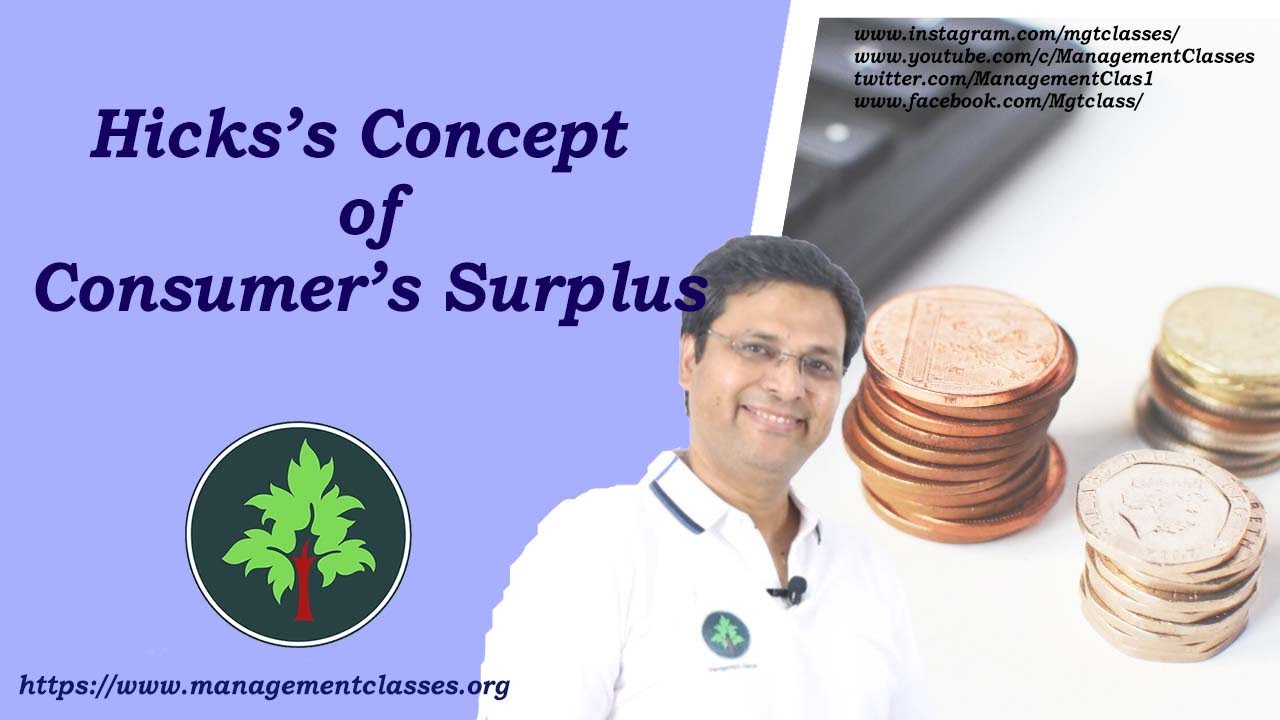 Hicks’s Concept of Consumer’s Surplus in Hindi YouTube