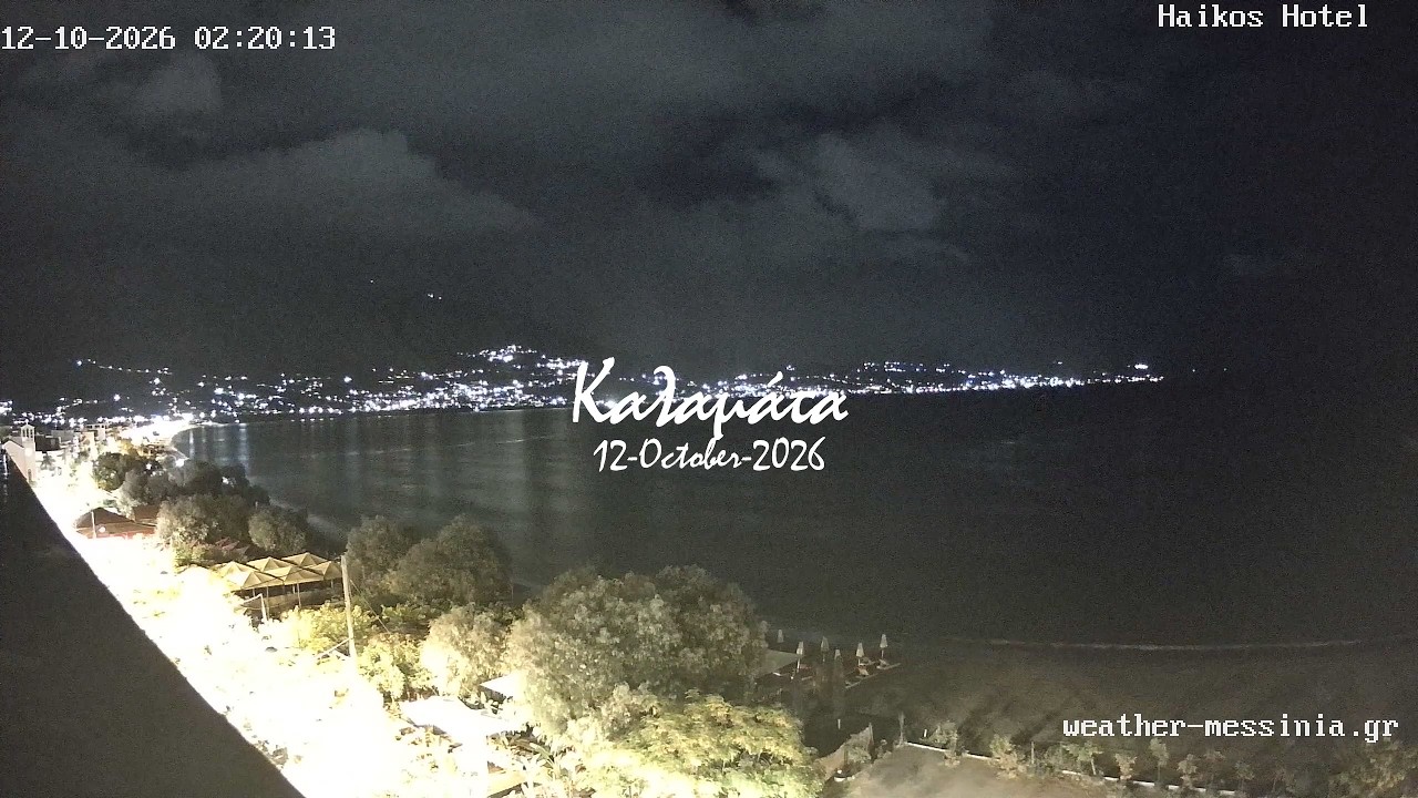 🌦️ 12-October-2026, Κάμερα Παραλία Καλαμάτας Timelapse, Timelapses.gr 🇬🇷