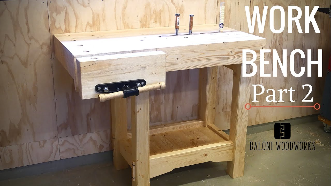 Woodworking Workbench Build // Part 2 - YouTube