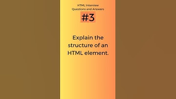 Structure of HTML element | HTML interview Questions and Answers Part - 3 #shorts #tranding