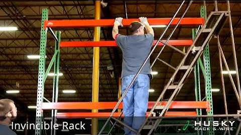 Husky Invincible teardrop pallet rack installation