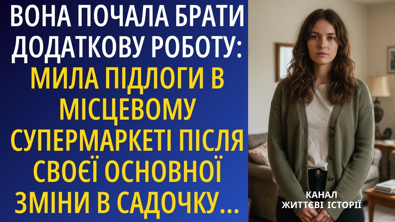 Вона почала брати додаткову роботу: мила підлоги в місцевому супермаркеті... | Життєві історії