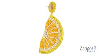 Kenneth Jay Lane Lemon Slice Seed Bead Post Earrings SKU: 9050780