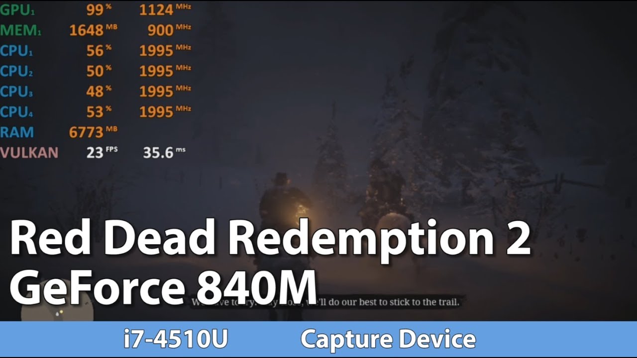 Geforce 840M Red Dead Redemption 2 YouTube