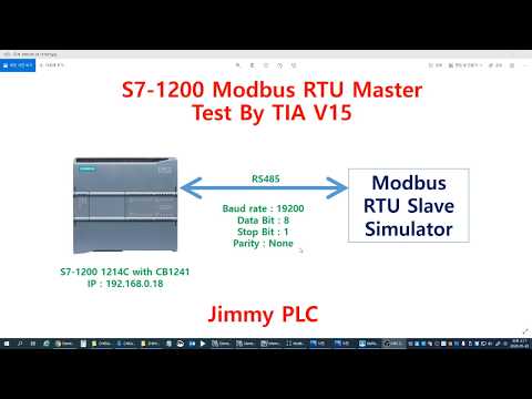 Siemens S1200 Modbus RTU Master test