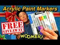 TESTING WOOMER ACRYLIC PAINT MARKERS AND FREE GIVE AWAYS!