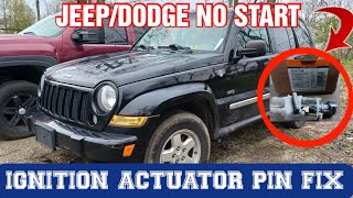 JEEP LIBERTY IGNITION ACTUATOR PIN FIX! KEY TURNS/NO START #Jeep #Dodge #Chrysler #goals #fix #car 