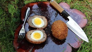 How to Cook Scotch Egg  Ultimate Camping Breakfast!