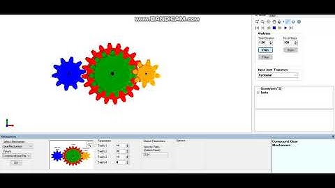 Compound Gear Simulation using MechAnalyser