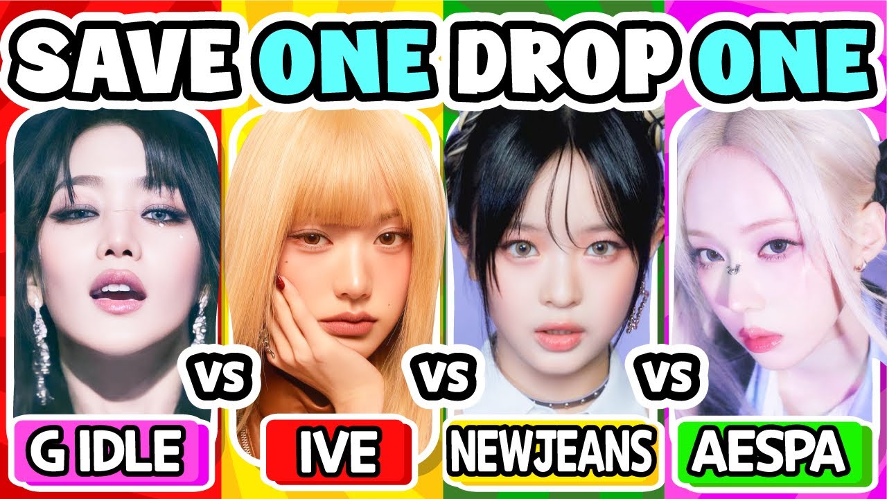 SAVE 1 SONG: GIDLE  vs NEW JEANS  vs AESPA vs IVE  [KPOP QUIZ GAME]