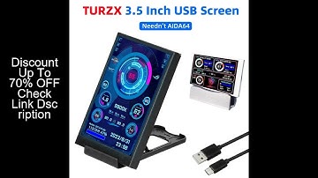 3.5 Inch IPS Type C Secondary Screen for Computer CPU GPU RAM HDD Display 320*480 USB LCD Monitor Fr