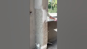 Skilled Column Side Plastering | Satisfying Work 👷‍♂️