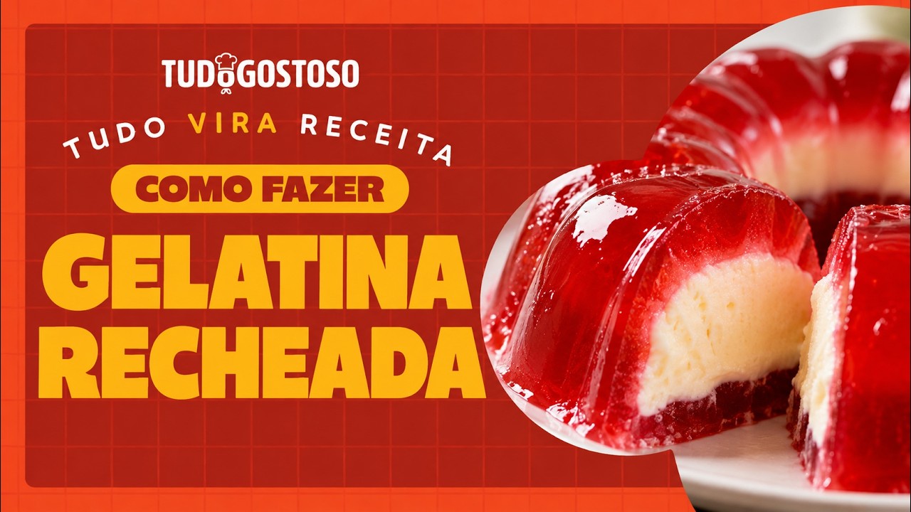 ESSA GELATINA RECHEADA FICA TÃO LINDA QUE DÁ ATÉ PENA DE COMER!