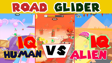 IQ Human vs IQ Alien in Road Glider - Incredible Flying Game  | Game Vui