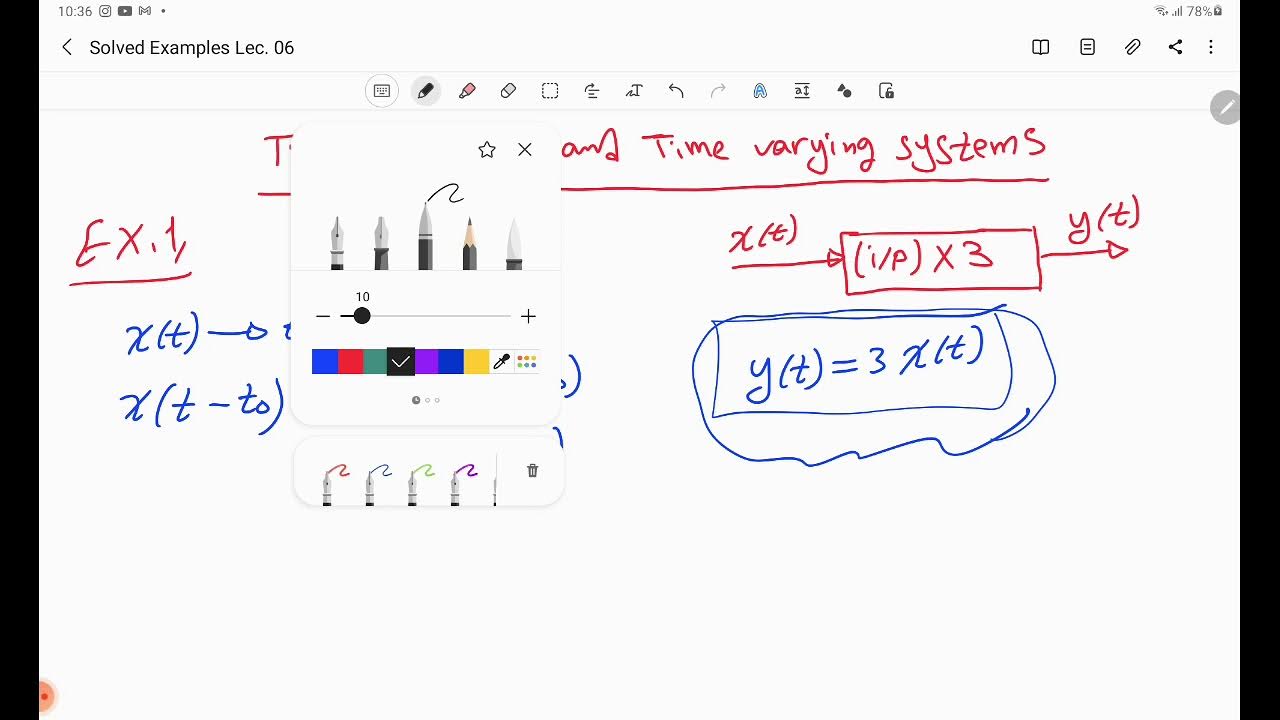 Time invariant and Time Variant Systems Part 02 - YouTube