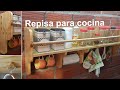 Como hacer REPISA para COCINA | Muy FACIL sin MUCHAS HERRAMIENTAS !