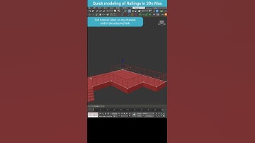 Fast Railings in 3ds Max: A Quick Demonstration #shorts #3dsmax #railings