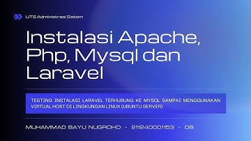 Instalasi Apache, Php, Mysql, Laravel dan Konfigurasi Virtual Host di Ubuntu Server