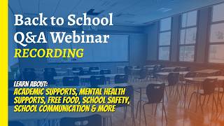 2026 Welcome Back Q&A Webinar (Recording)