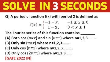 TRICK to Solve Fourier Series GATE Question