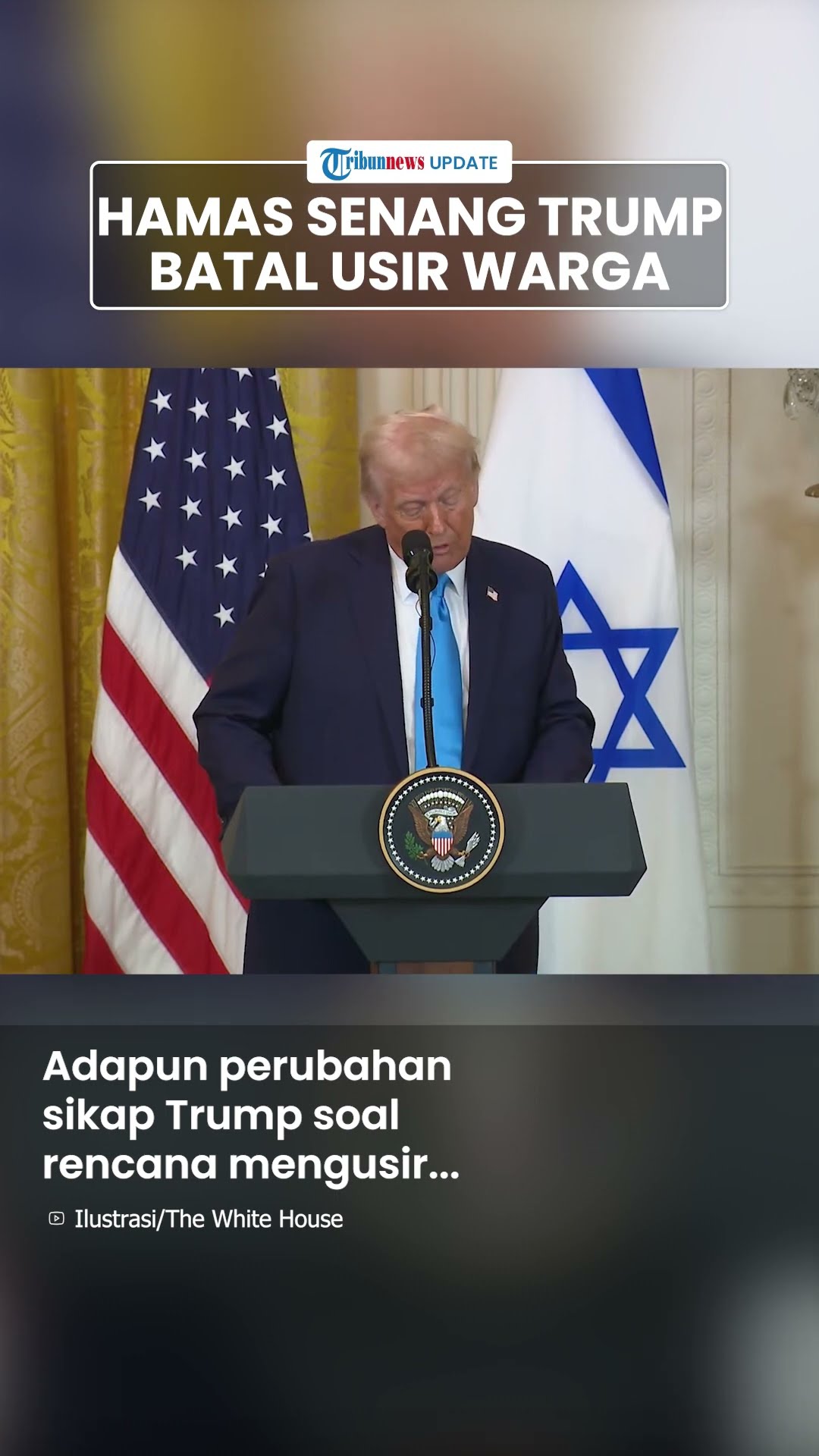 Hamas Senang Sambut Baik Trump Batal Usir Warga Gaza, Minta AS Tekan Israel Patuhi Gencatan Senjata