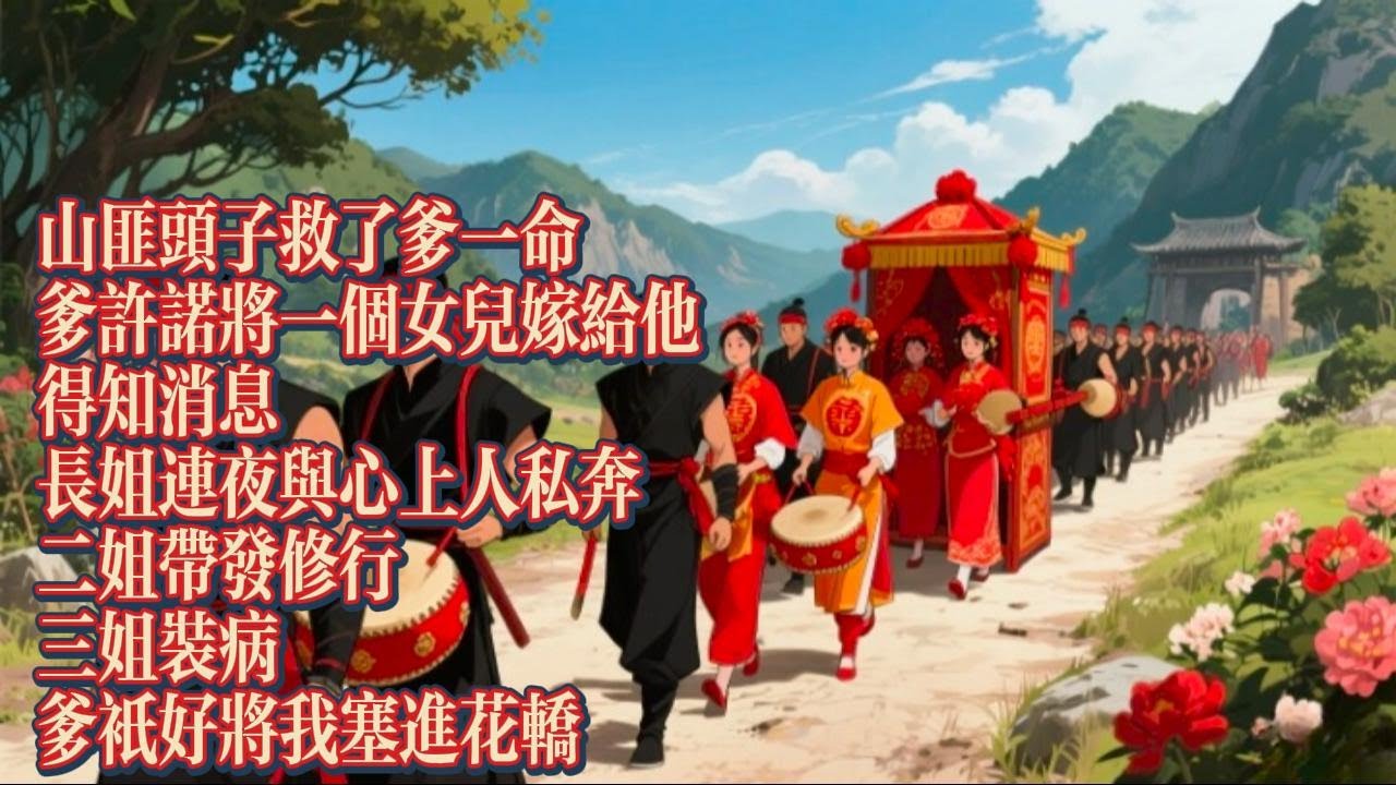 山匪頭子救了爹一命，爹許諾將一個女兒嫁給他，得知消息，長姐連夜與心上人私奔，二姐帶髮修行，三姐裝病｜恐怖動漫｜懸疑動漫｜虐心動漫