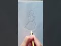 Beautiful girl dress art pencil sketch/ Girl with dress 👗 drawing #drawing #shorts #viral