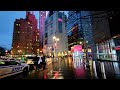 Night Walk After Rain in NYC - UWS &amp; Hell&#39;s Kitchen [4K]