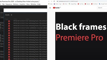 Partially black video in Premiere Pro (Error retrieving frame, Frame substitution recursion)