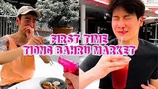 Koreans trying Tiong Bahru market foods