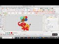 short video elephant travel in wilcom e4.2 textile embroidery