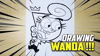 How to Draw WANDA !!! | The Fairly OddParents! | Cartoon Sketch for Kids | Melukis Wanda