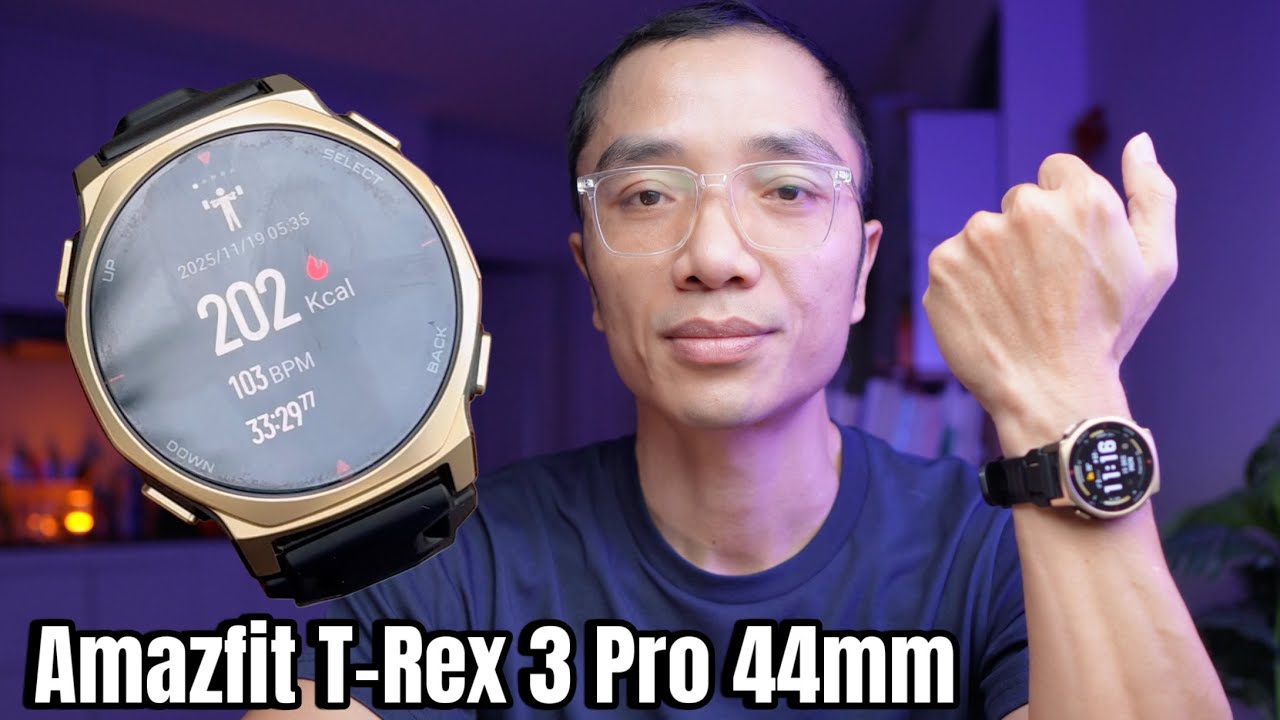 Review Amazfit T-Rex 3 Pro 44mm: Gọn nhẹ, vừa tay, đa tính năng