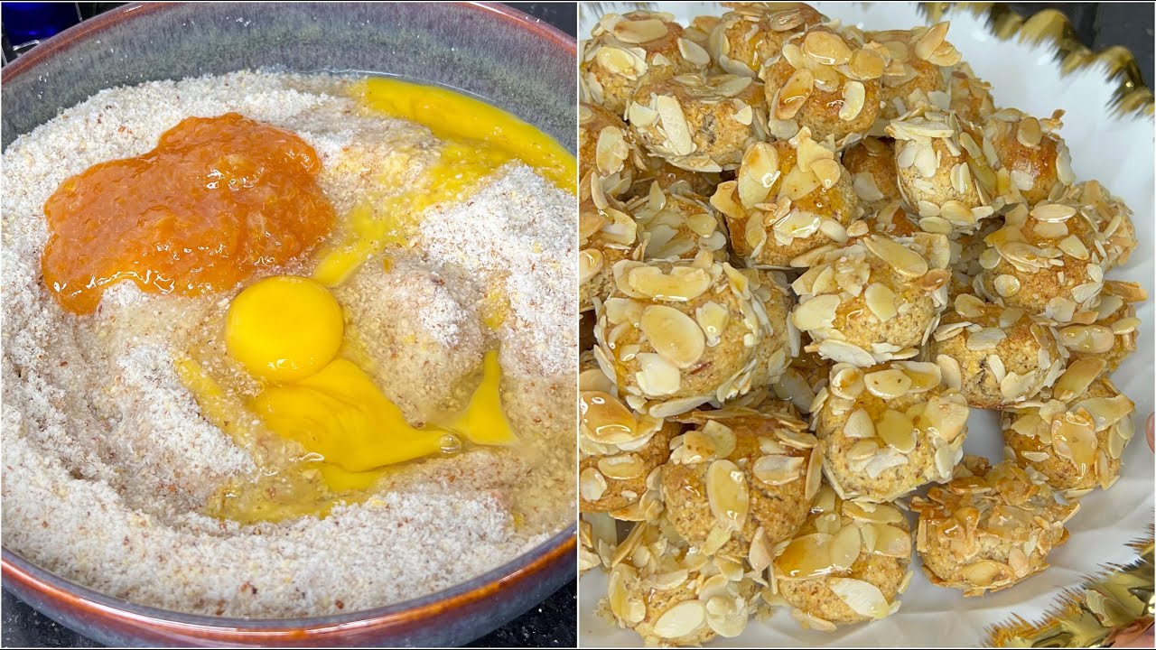 حلويات العيد 2025 بدون دقيق ابيض خضري الذ معلكة باللوز و الكوك لذيذة 🥰