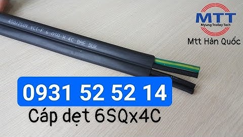 Cáp dẹt cầu trục 6SQx4C -  Ray điện cầu trục - Ray điện hộp kín - Chổi tiếp điện cầu trục