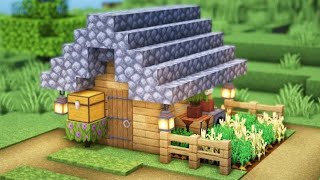 Minecraft: How to Build a small survival house: starter House( tutorial)