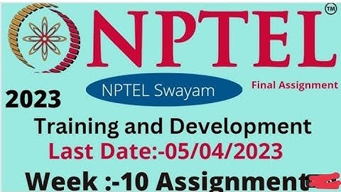 Training and development// week 10 // Assignment Solution// NPTEL// @sitvibessitamarhi6512
