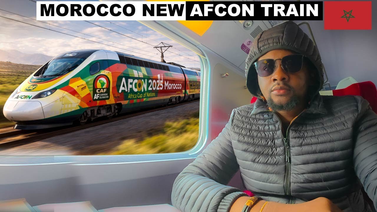 $10 FIRST CLASS Ride On The NEW AFCON TRAIN In Morocco