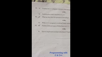 degree 3rd semester computer programming with C and C++ important questions in 2023 ✍️  #computer