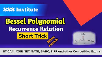 Short Trick For Recurrence Relation of Bessel Polynomial | Special Function | CSIR NET 