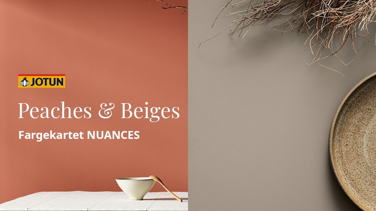 Bli kjent med nyansene av fersken og beige i Jotun LADYs fargekart NUANCES