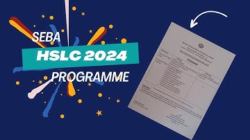 HSLC EXAMINATION 2024 PROGRAMME - Matric 2024 Routine