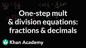How to solve one-step multiplication and division equations with fractions and decimals
